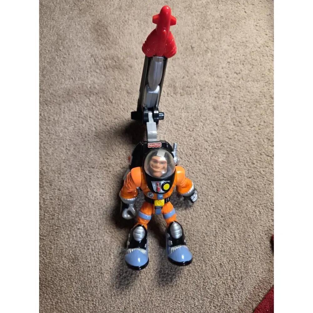 Fisher Price Rescue Heroes Roger Houston Launch Force 78192 Rocket 2001 Toy